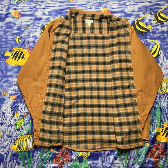 Carhartt Quilt Lined Canvas Button Up Work/Barn Coat Mens - Picture 3 of 4